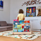 Curved Wooden Bookshelf in Multiple Sizes – Elegant Wave Design