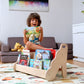 Curved Wooden Bookshelf in Multiple Sizes – Elegant Wave Design