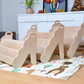 Curved Wooden Bookshelf in Multiple Sizes – Elegant Wave Design
