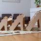 Curved Wooden Bookshelf in Multiple Sizes – Elegant Wave Design