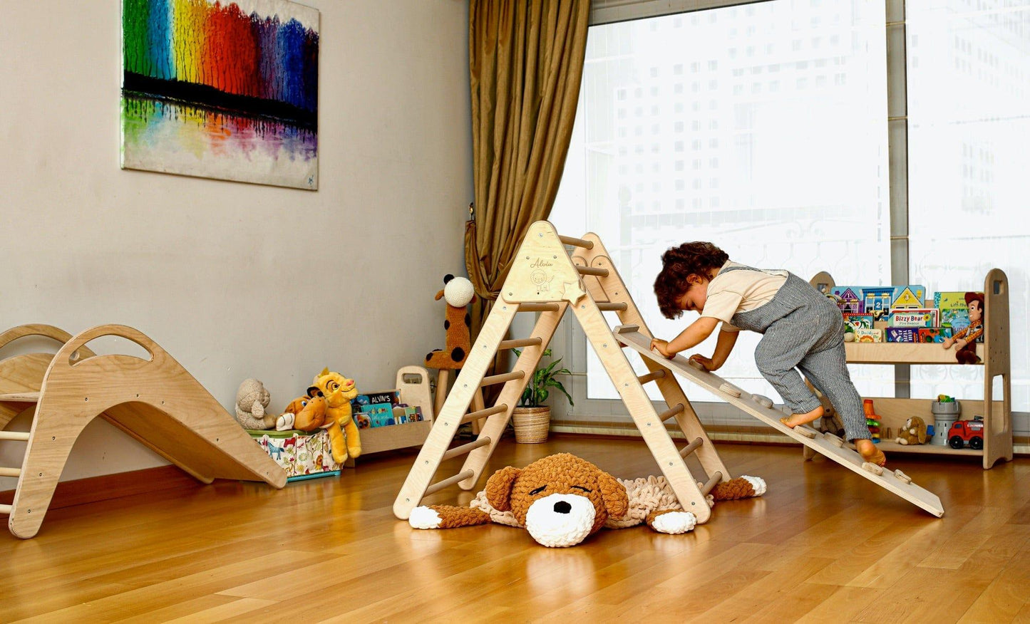 Climbing Triangle and Ramp Set 2-in-1 | Foldable Montessori Play Set